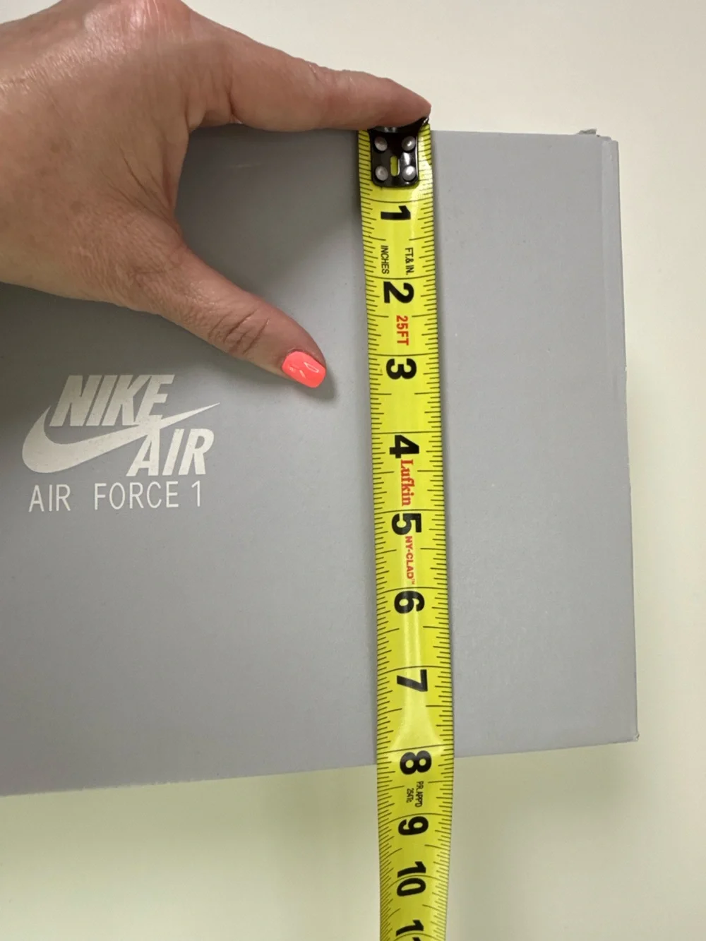 Nike Air Force 1 Gray Shoe Box Empty Replacement Storage Box with Tissue Paper